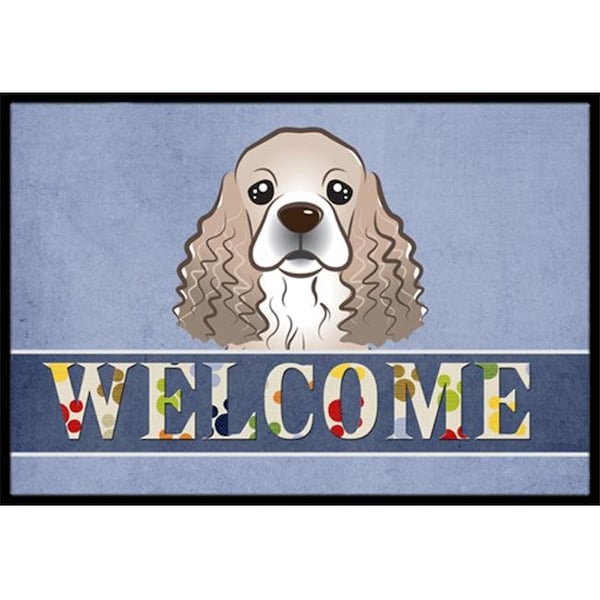 Carolines Treasures BB1402JMAT Cocker Spaniel Welcome Indoor & Outdoor Mat; 24 x 36 in. BB1402JMAT - main